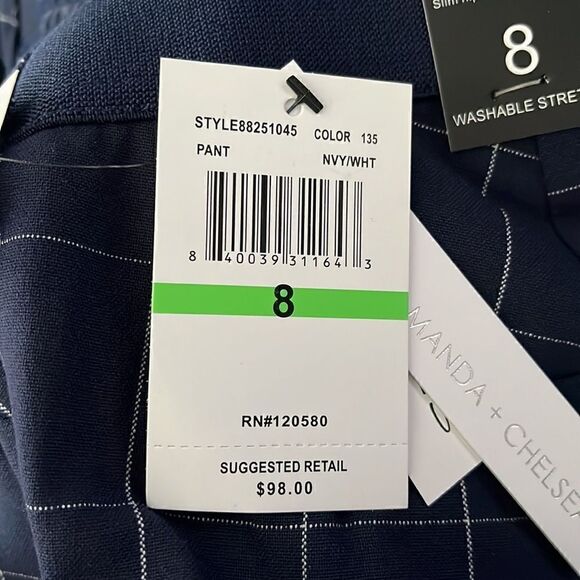 NEW Nordstrom Brand Amanda + Chelsea Hannah Pant Modern Fit Straight Ankle Pant - Picture 5 of 7